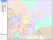 North Las Vegas Wall Map Color Cast Style
